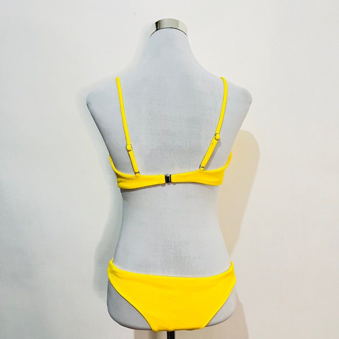 Medium Beacqs Yellow Two Piece Swimsuit Bikini Women S Fashion