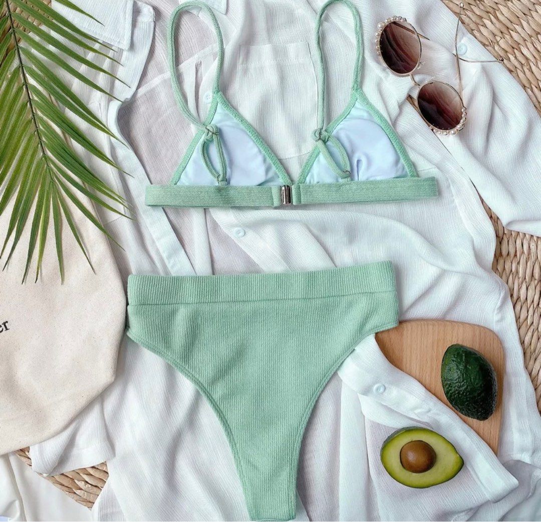 High Waist Cut Bikini Women S Fashion Swimwear Bikinis Swimsuits On Carousell