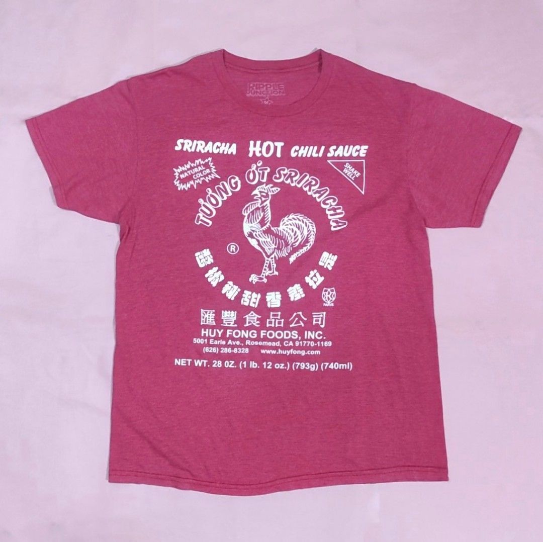 Sriracha Hot Chili Sauce Light Red Shirt Tee On Carousell