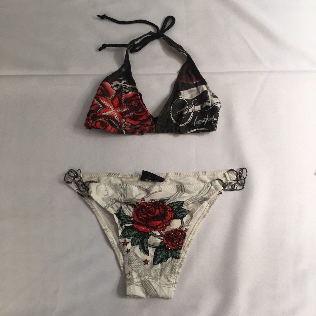 Rare Y K Sinful Affliction Grunge Two Piece Bikini On Carousell