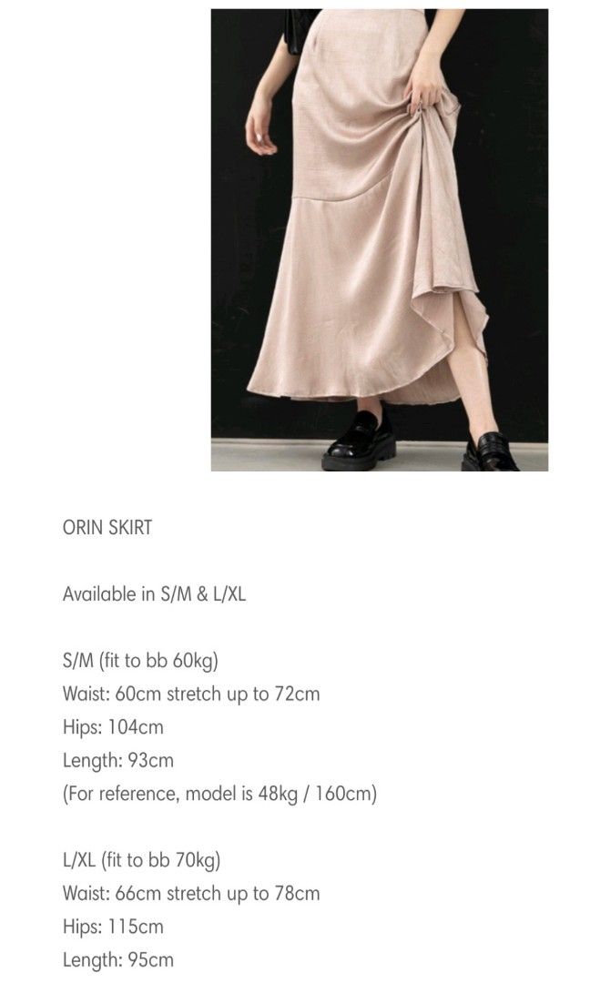 Orin Skirt Nude Pink Fesyen Wanita Pakaian Wanita Bawahan Di Carousell