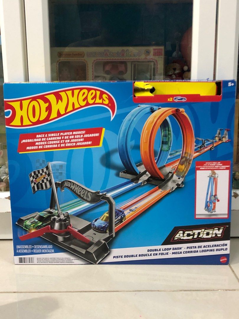 Hot Wheels Double Loop Playset With Hot Wheels Car Hobbies Toys Toys Games On Carousell