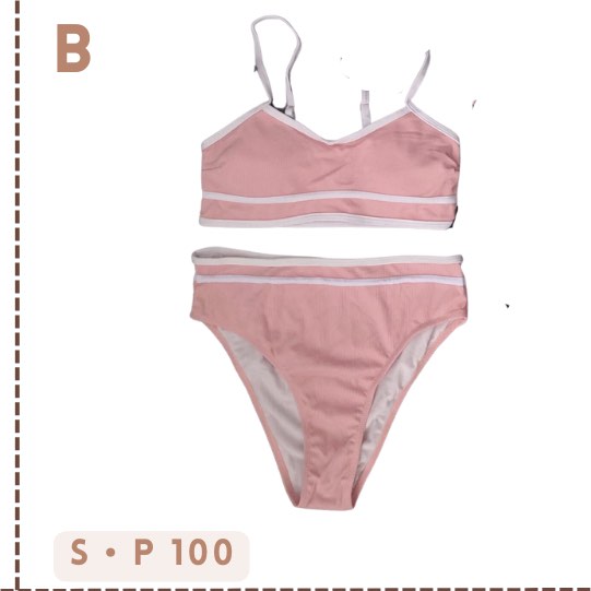 Pink Bikini Pastel New Shein Swimwear With Ziplock And Protective