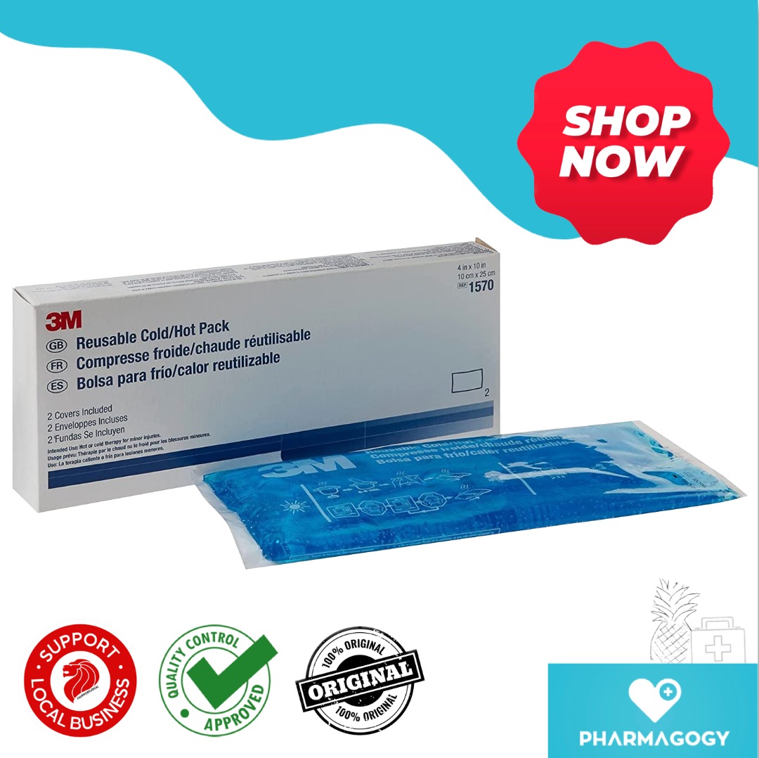 3M Reusable ColdHot Pack 10cm X 25cm 1570 2packs Box 3M Hot Cold Pack Hotcold Pack Health