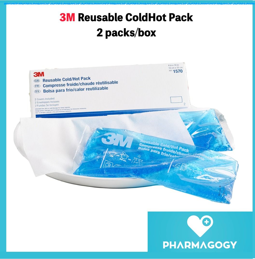 3M Reusable ColdHot Pack 10cm X 25cm 1570 2packs Box 3M Hot Cold Pack Hotcold Pack Health