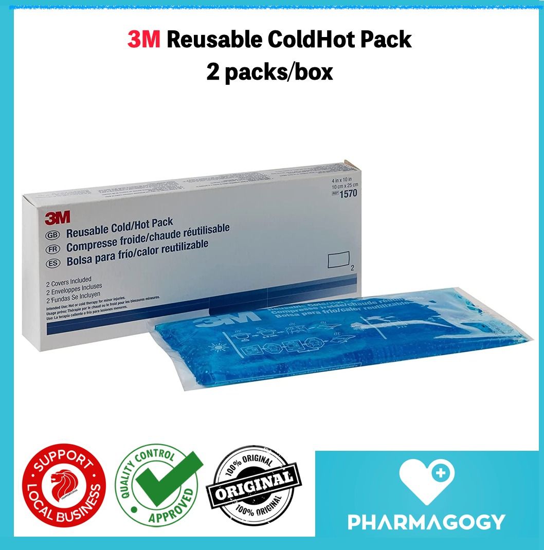 3M Reusable ColdHot Pack 10cm X 25cm 1570 2packs Box 3M Hot Cold Pack Hotcold Pack Health