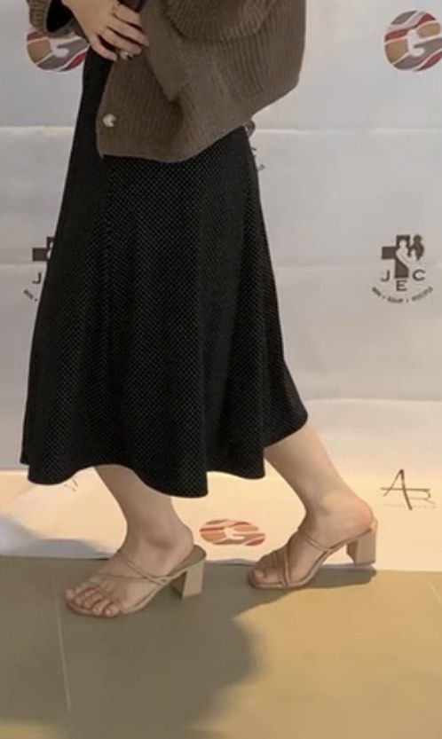 Nude Pink Block Heels Women S Fashion Footwear Heels On Carousell