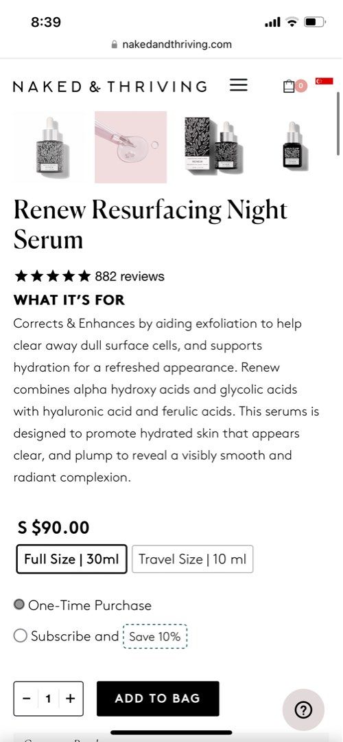 Naked Thriving Renew Serum Beauty Personal Care Face Face Care On Carousell