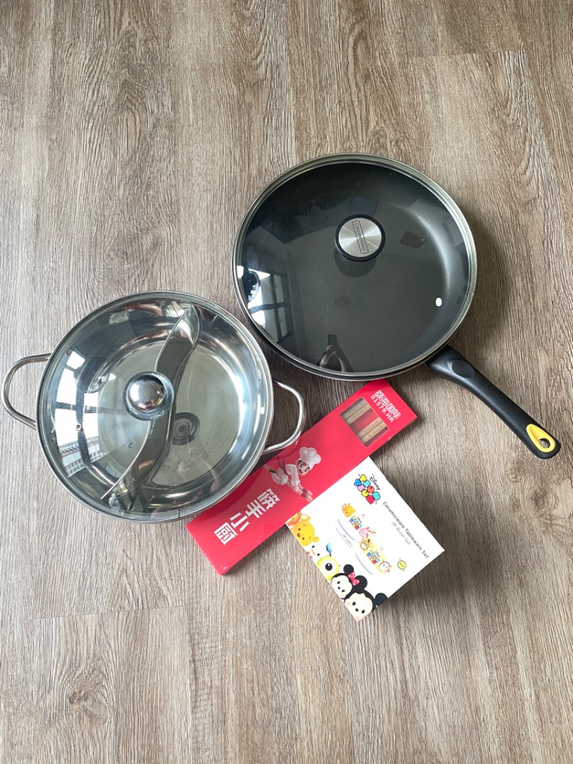 Hot Pot With Divider And Flat Bottom Pan Furniture Home Living Kitchenware Tableware