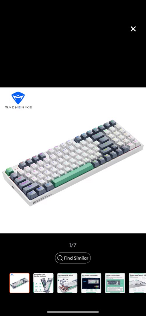 Machenike K Mechanical Keyboard Rgb Backlit Hot Swappable Wired Keyboard Layout Keys