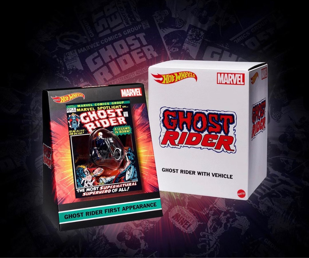 Sdcc Mattel Hot Wheels Ghost Rider W Motorcycle Vehicle Marvel Hobbies Toys Toys