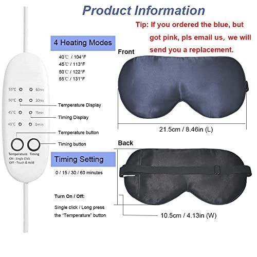 Silk Heated Eye Mask Pjyu Hot Eye Compress For Dry Eyes Puffy Eyes Blepharitis Treatment