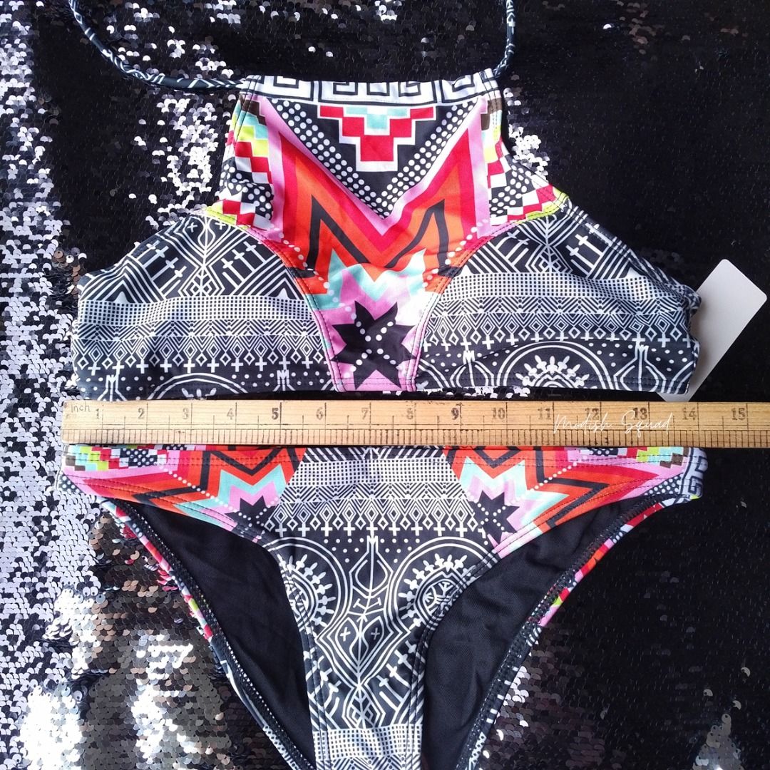 Bnew Pc Bikini Swimsuit Tribal Design Swimsuit Sexy Halter Swimsuit