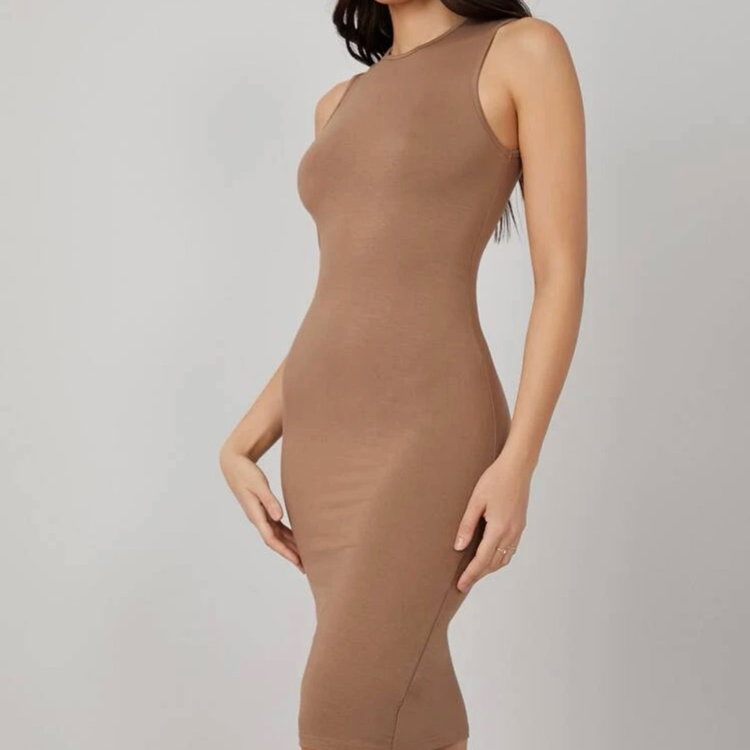 Nude Bodycon Dress Women S Fashion Dresses Sets Dresses On Carousell