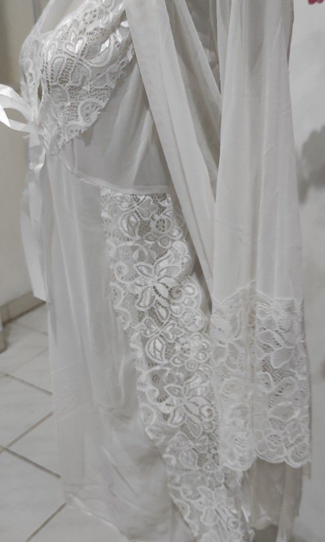 Baju Tidur Lingerie Kimono Set G String Fesyen Wanita Pakaian Wanita Atasan Di Carousell