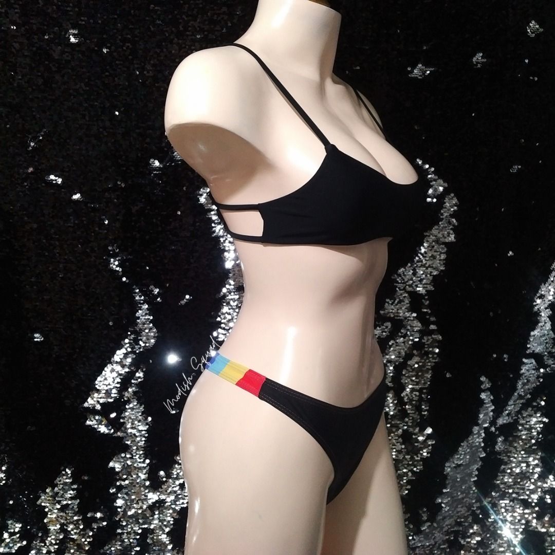 Bnew Shein Bikini Shein Swimsuit Shein Thong Bikini Pride Swimsuit Black Bikini Black Skimpy