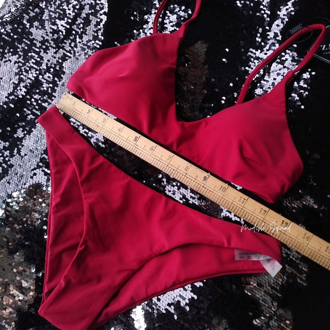 Bnew Zaful Bikini Zaful Swimsuit Pc Bikini Burgundy Bikini Wine Red Bikini Burgundy Swimsuit