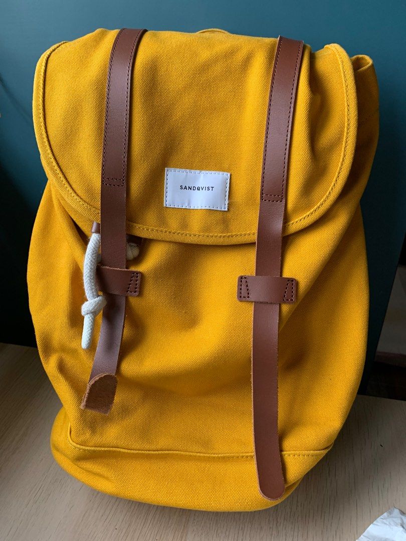 Backpack Selling Sandqvist Yellow Backpack Fantastic Quality