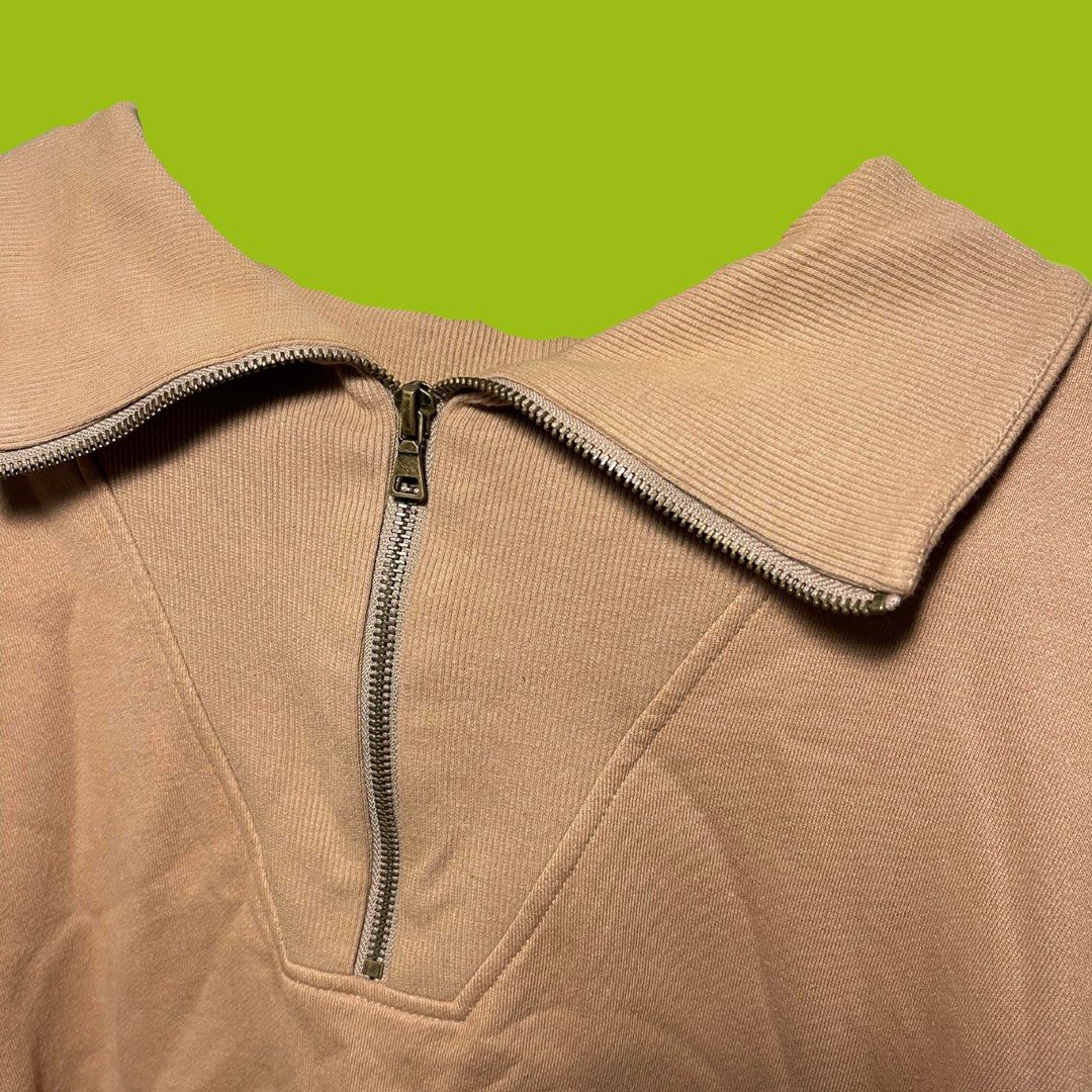 Anko Nude Half Zip Long Sleeve Pullover On Carousell