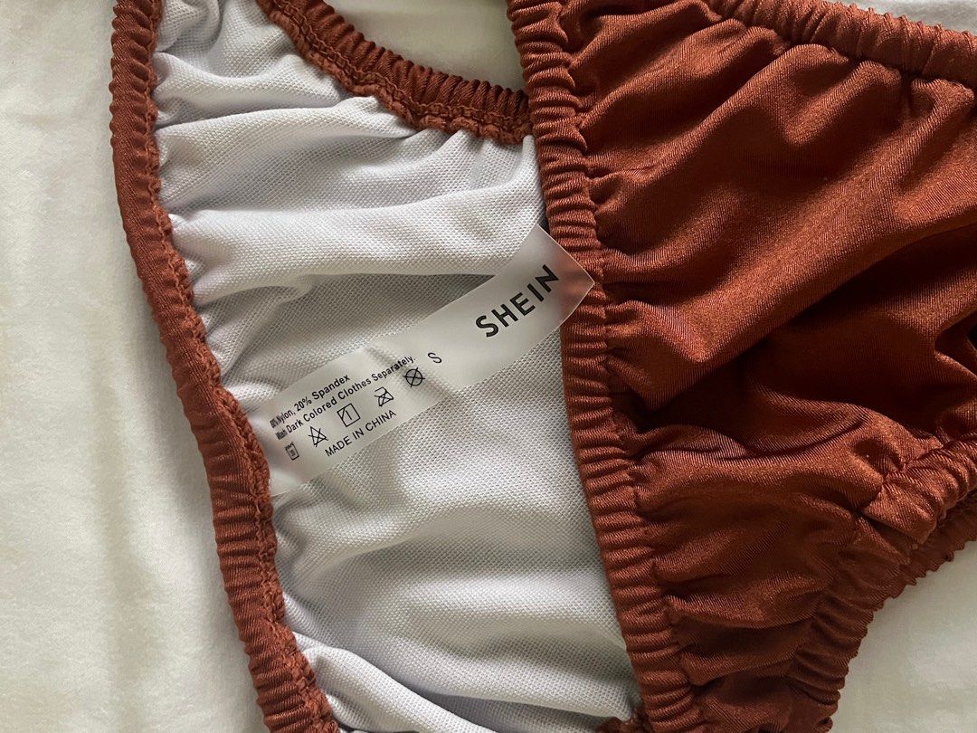Shein Rust Burnt Orange Bikini Set On Carousell