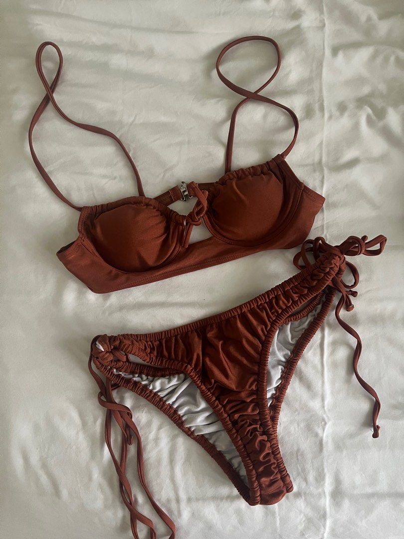 Shein Rust Burnt Orange Bikini Set On Carousell