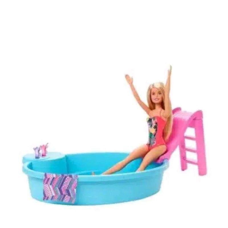 Barbie Swimming Pool Doll Original Barbie Mattel Blonde Hair Slide Playset Set Hobbies Toys