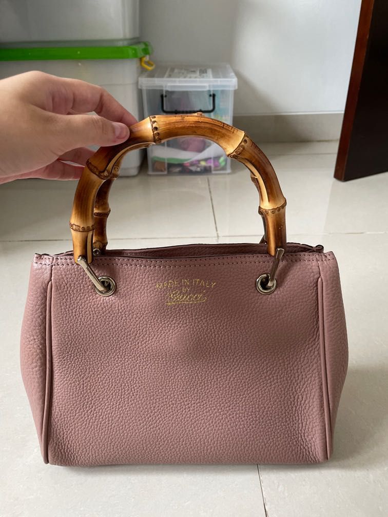 Gucci Bamboo Tote Nude Barang Mewah Tas Dompet Di Carousell