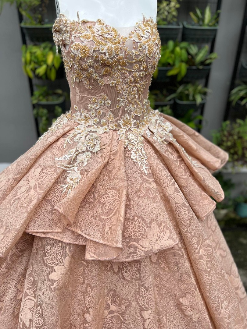 P Nude Ballgown By Pjec On Carousell
