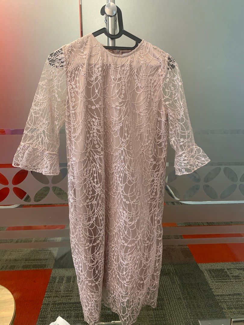 Nude Dress Marlyn Fesyen Wanita Pakaian Wanita Gaun Rok Di Carousell