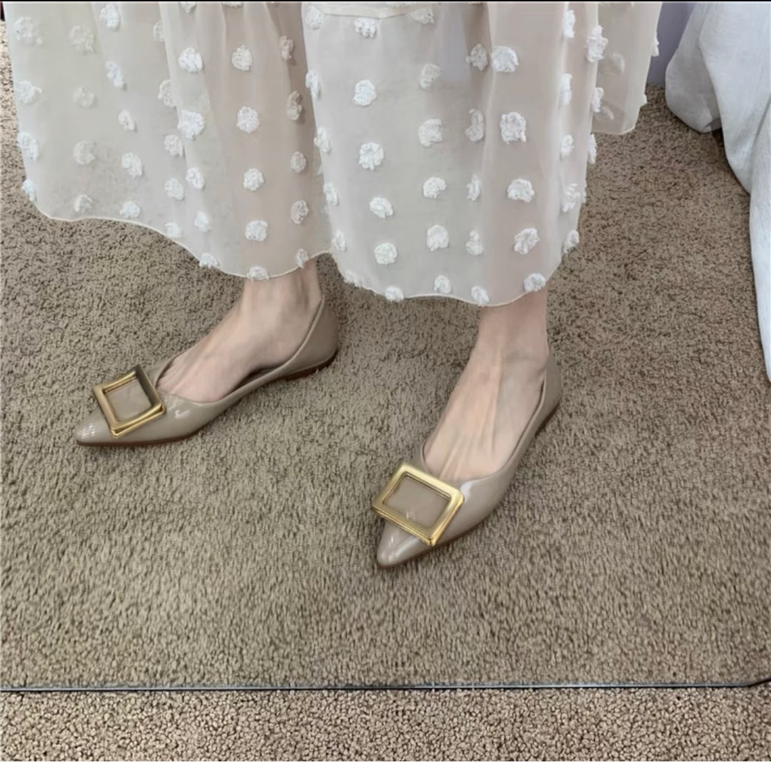 Nude Flats Women S Fashion Footwear Flats On Carousell