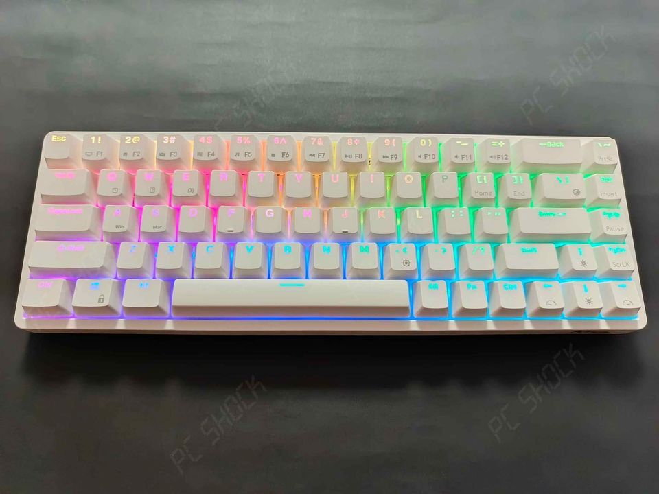 ROYAL KLUDGE RKG68 HOT SWAPABLE MECHANICAL KEYBOARD WHITE B NEW Computers Tech Parts