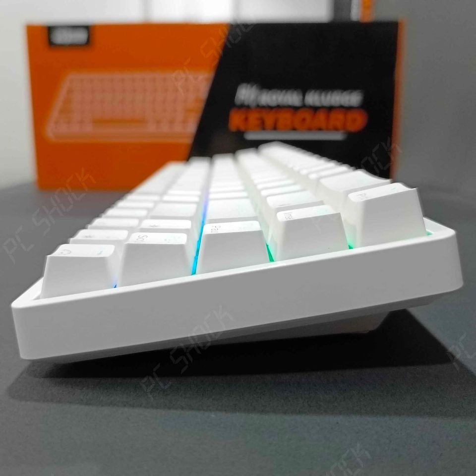 ROYAL KLUDGE RKG68 HOT SWAPABLE MECHANICAL KEYBOARD WHITE B NEW Computers Tech Parts