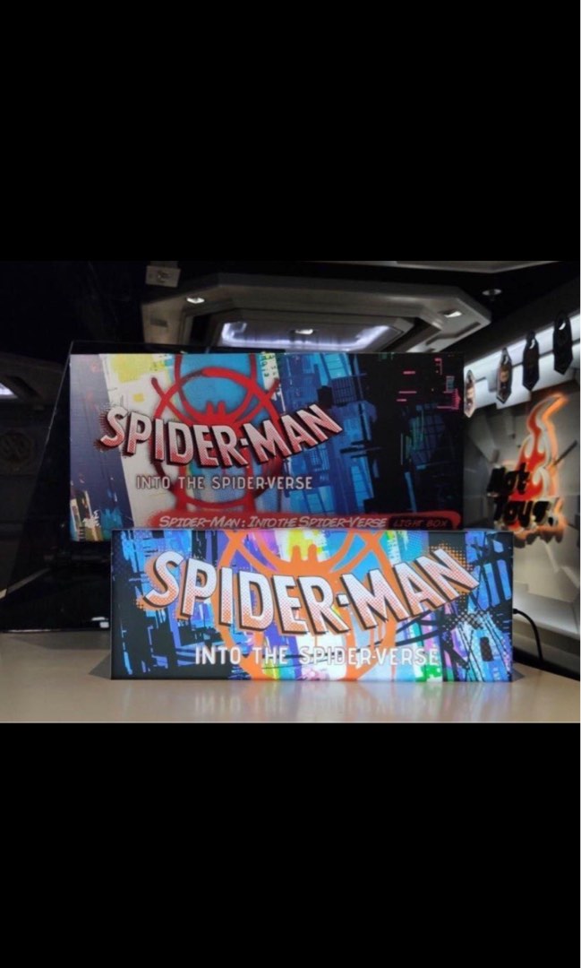 全新 Hot toys spiderman multiverse into the spider verse light box 燈箱