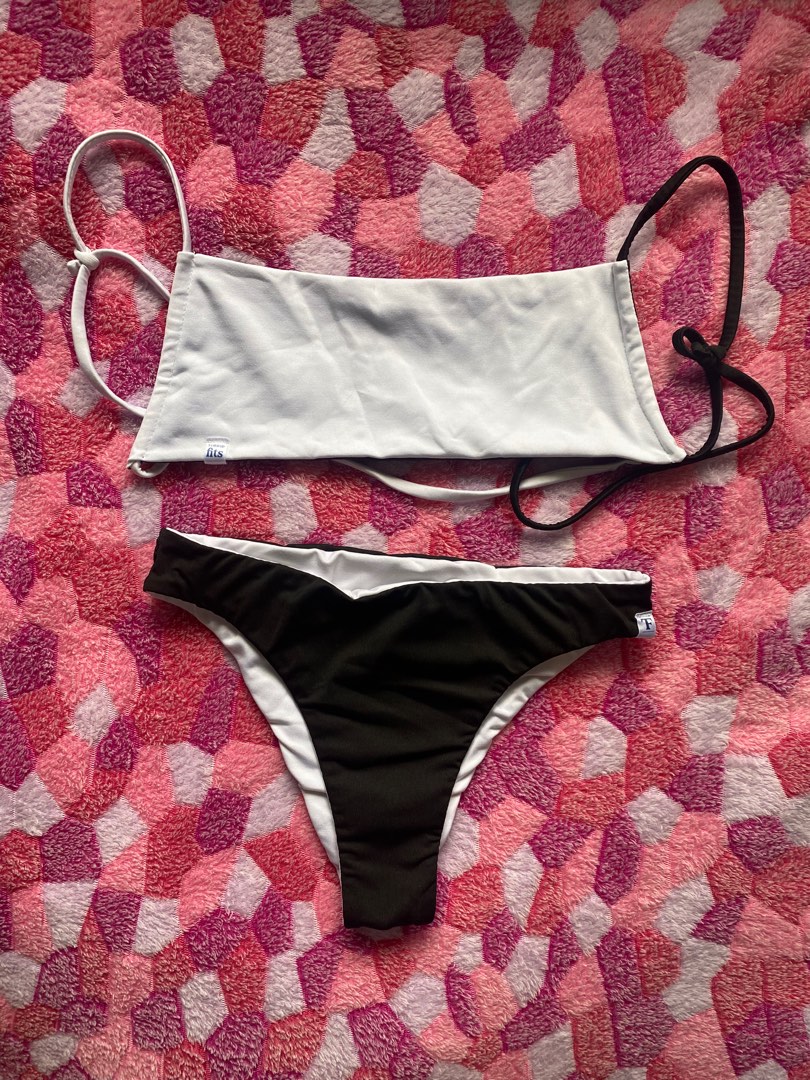 Torrid Fits Reversible Antonia Halter Bandeau String Bikini In Black And White On Carousell