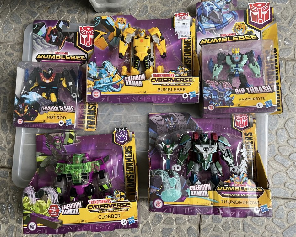 Transformers Cyberverse Adventures Hot Rod Bumblebee Hammerbyte Clobber Thunderhowl