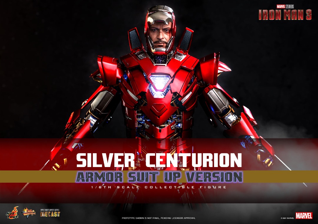 Hot Toys Iron Man Mms D Mms D Silver Centurion Armor Suit Up Version Hottoys Ironman
