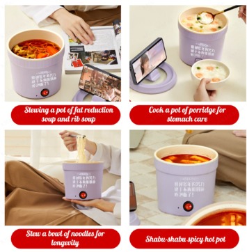 Mini Rice Cooker With Noodles And Non Stick Pan Mini Electric Hot Pot Dormitory Ramen Pot Hot