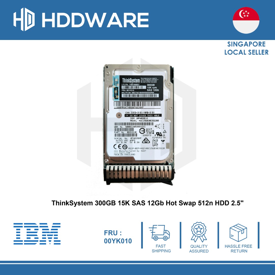 ThinkSystem GB K SAS Gb Hot Swap N HDD XB A YK Computers Tech