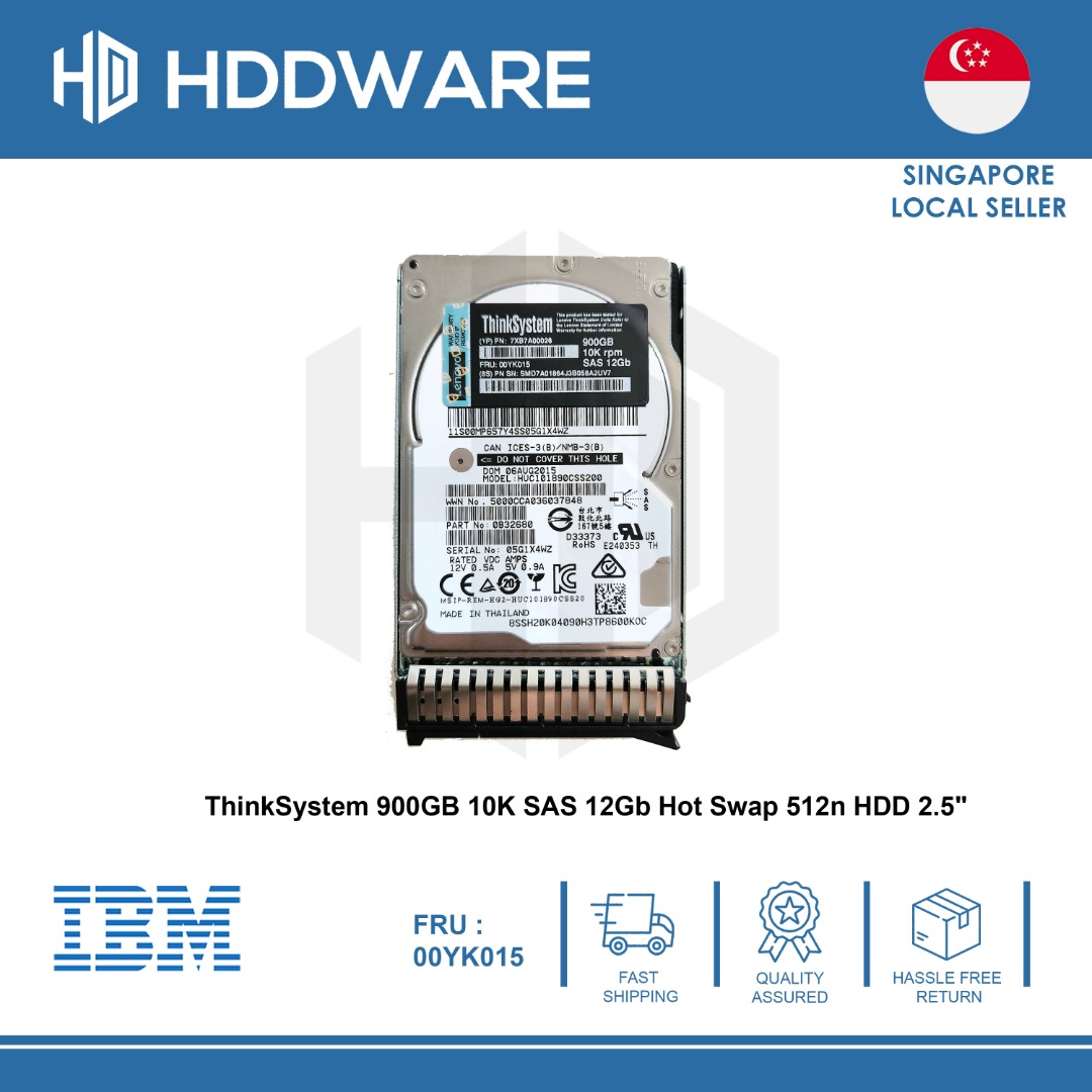 ThinkSystem GB K SAS Gb Hot Swap N HDD XB A YK Computers Tech