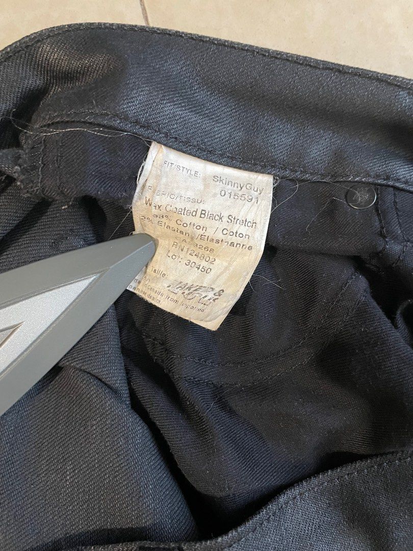 Naked Famous Skinny Guy Waxed Denim Low Rise Men S Fashion Bottoms