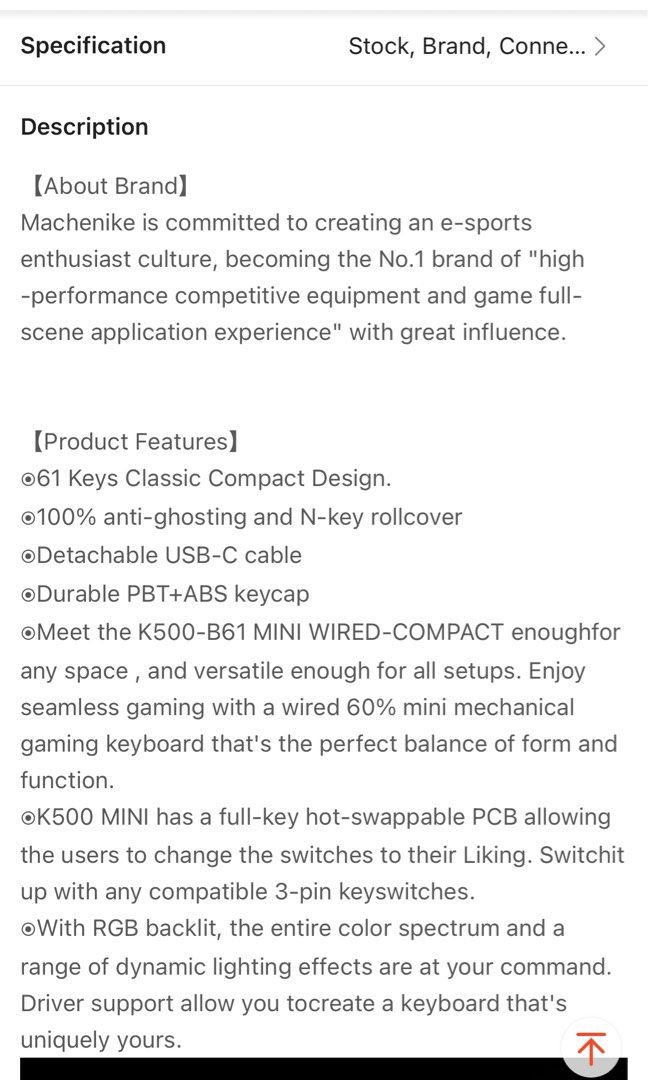 Machenike K B Mechanical Keyboard Keys Wired Keyboard Hot Swappable Rgb Backlit Gaming