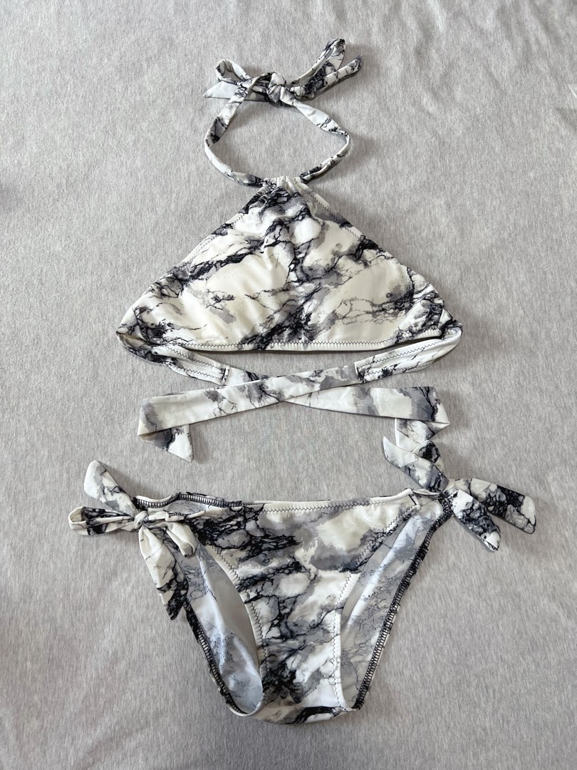 Marble Bikini Set Women S Fashion Swimwear Bikinis Swimsuits On