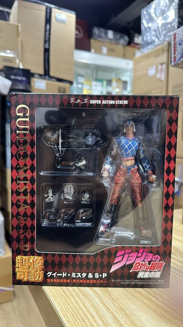 全新 Jojo Super Action Statue JoJos Bizarre Adventure Guido Mista Sex Pistols 蓋多米斯達 米斯達 性感手槍 興趣及