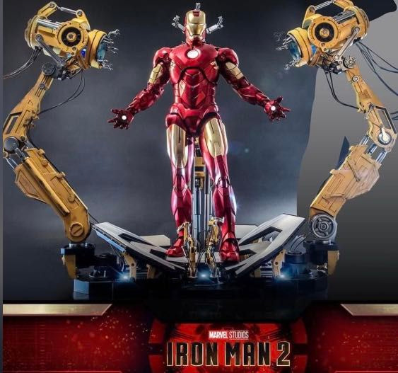 現貨 Hottoys Hot toys QS021 1 4 Iron Man Mark IV MK 4 with Suit Up Gantry Collectible Set 興趣及遊戲