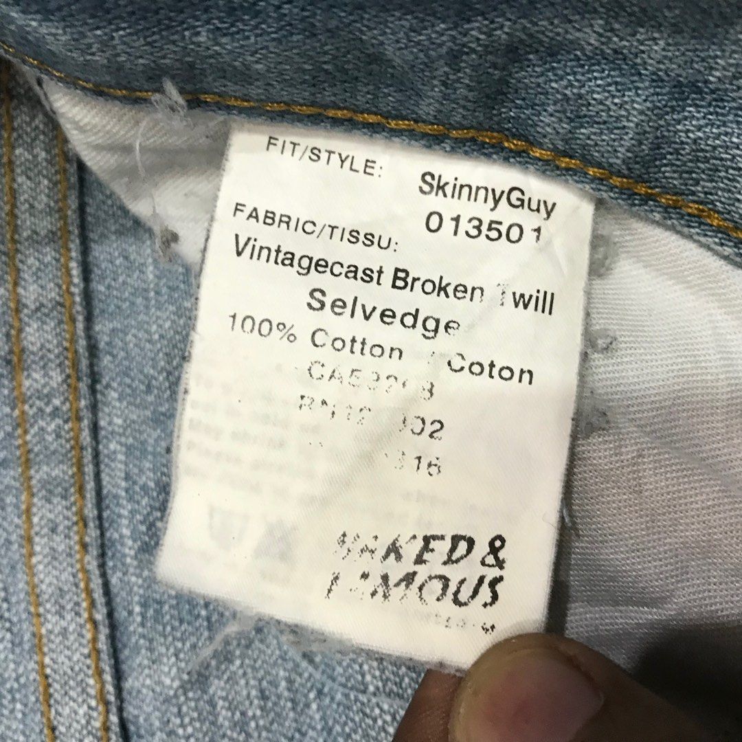 Naked Famous Broken Twill Selvedge Skinny X Men S Fashion