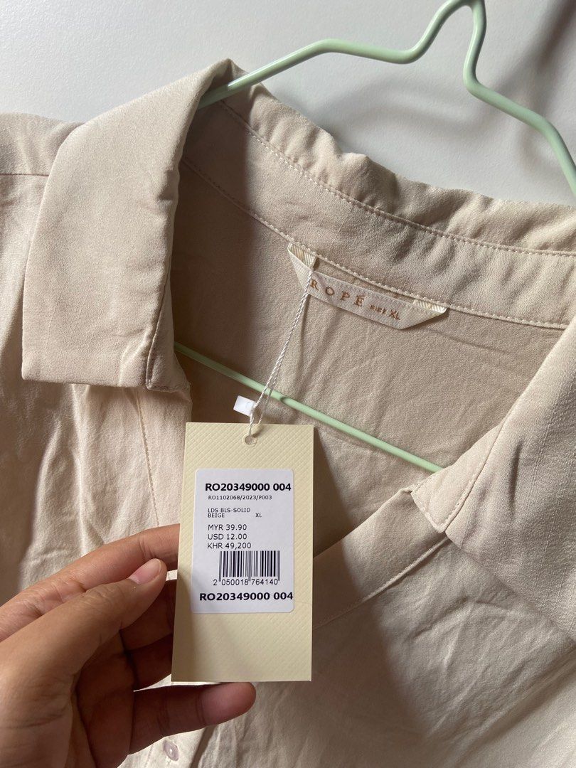 Blouse Kemeja Nude Women S Fashion Tops Blouses On Carousell