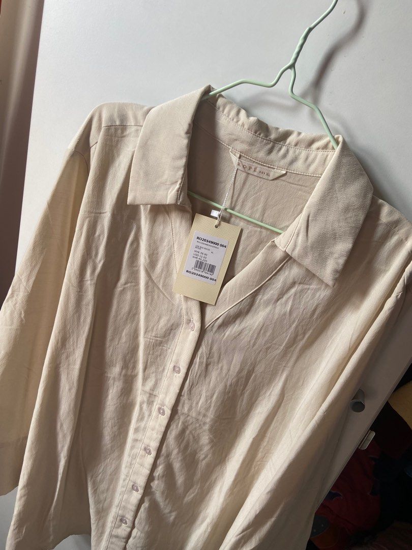 Blouse Kemeja Nude Women S Fashion Tops Blouses On Carousell