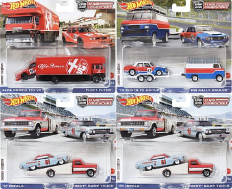 Hot Wheels Team Transport Chevy Ramp Square Body Truck Impala Rover P6 Group 2 Rally Hauler Van