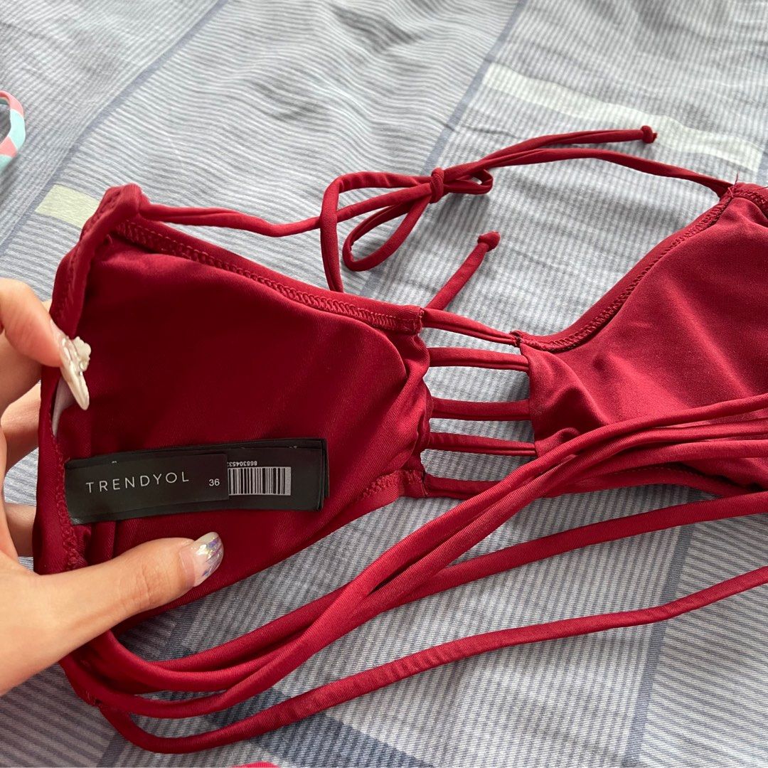 Trendyol Red Bikini Women S Fashion Swimwear Bikinis Swimsuits On
