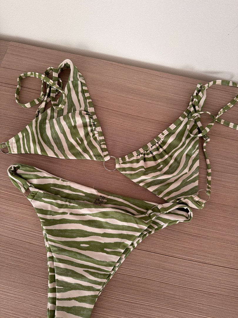 Shein Zebra Bikini Two Piece Women S Fashion Swimwear Bikinis